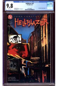HELLBLAZER #41 CGC 9.8 WHITE PAGES front cover