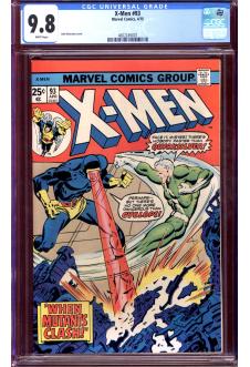 X-MEN #93 CGC 9.8 WHITE PAGES front cover