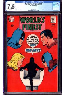 WORLD'S FINEST #176 CGC 7.5 OW PAGES front cover