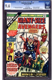 GIANT-SIZE AVENGERS #1 CGC 9.6 WHITE PAGES front cover