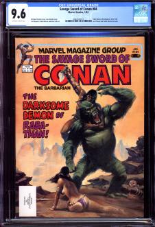 SAVAGE SWORD OF CONAN #84 CGC 9.6 OW/WH PAGES front cover