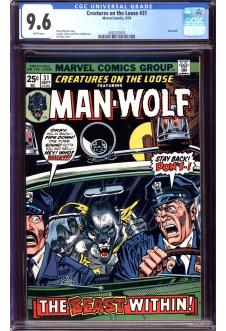 CREATURES ON THE LOOSE #31 CGC 9.6 WHITE PAGES front cover