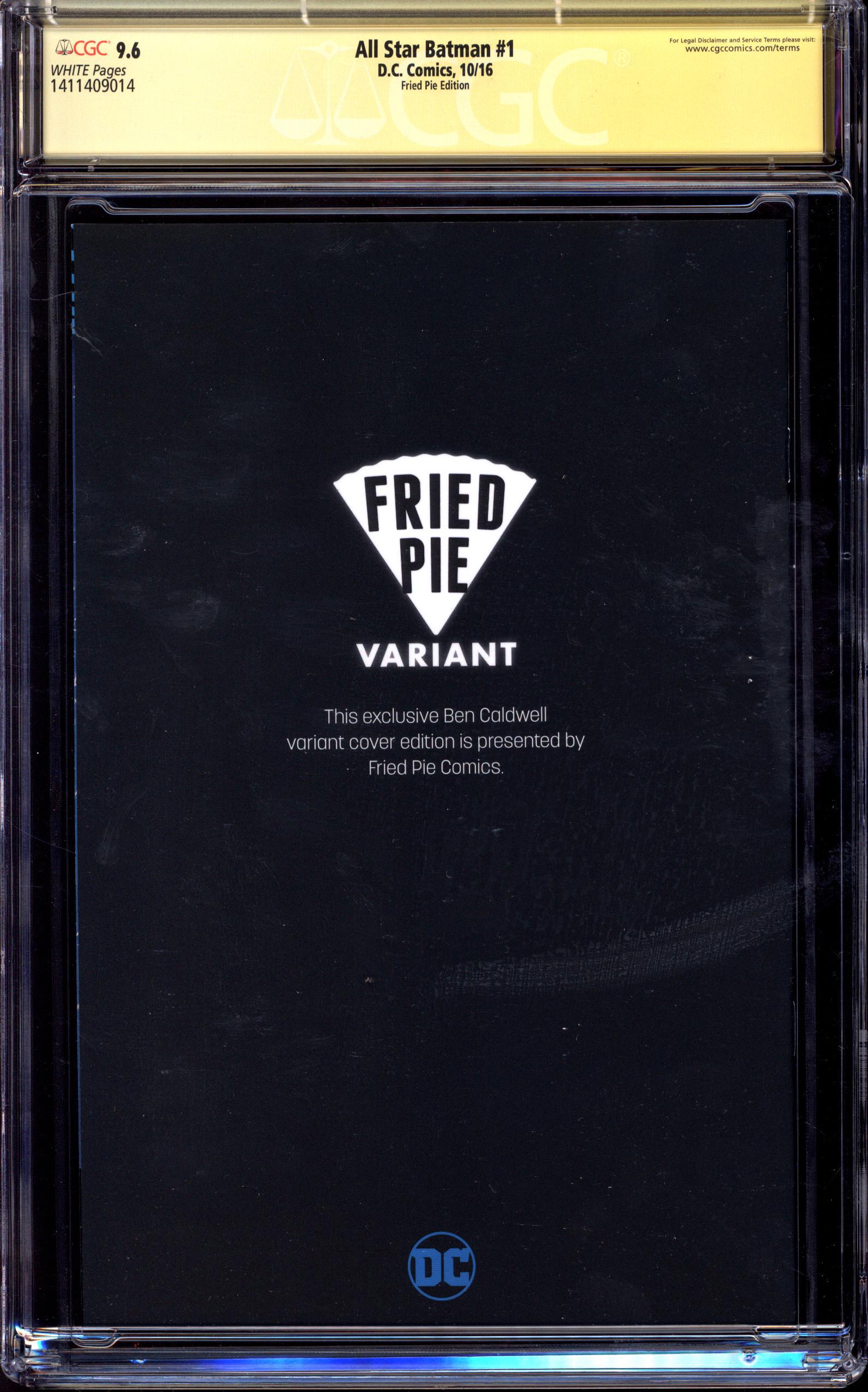 ALL STAR BATMAN Back Cover