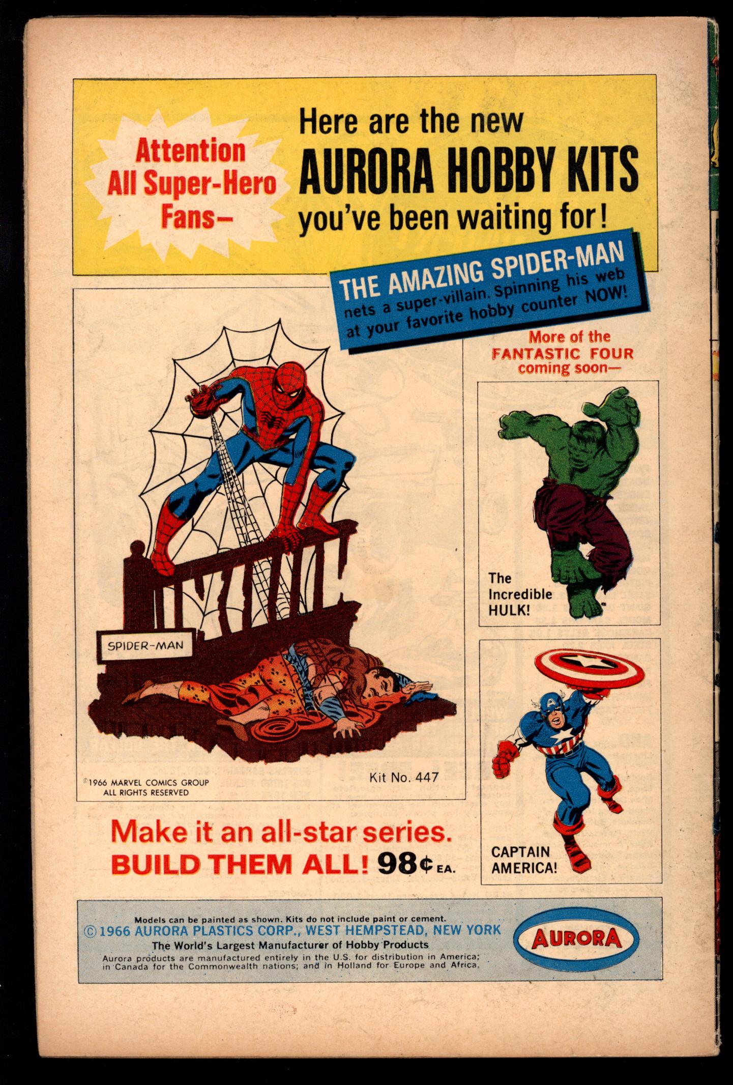 FANTASTIC FOUR Back Cover