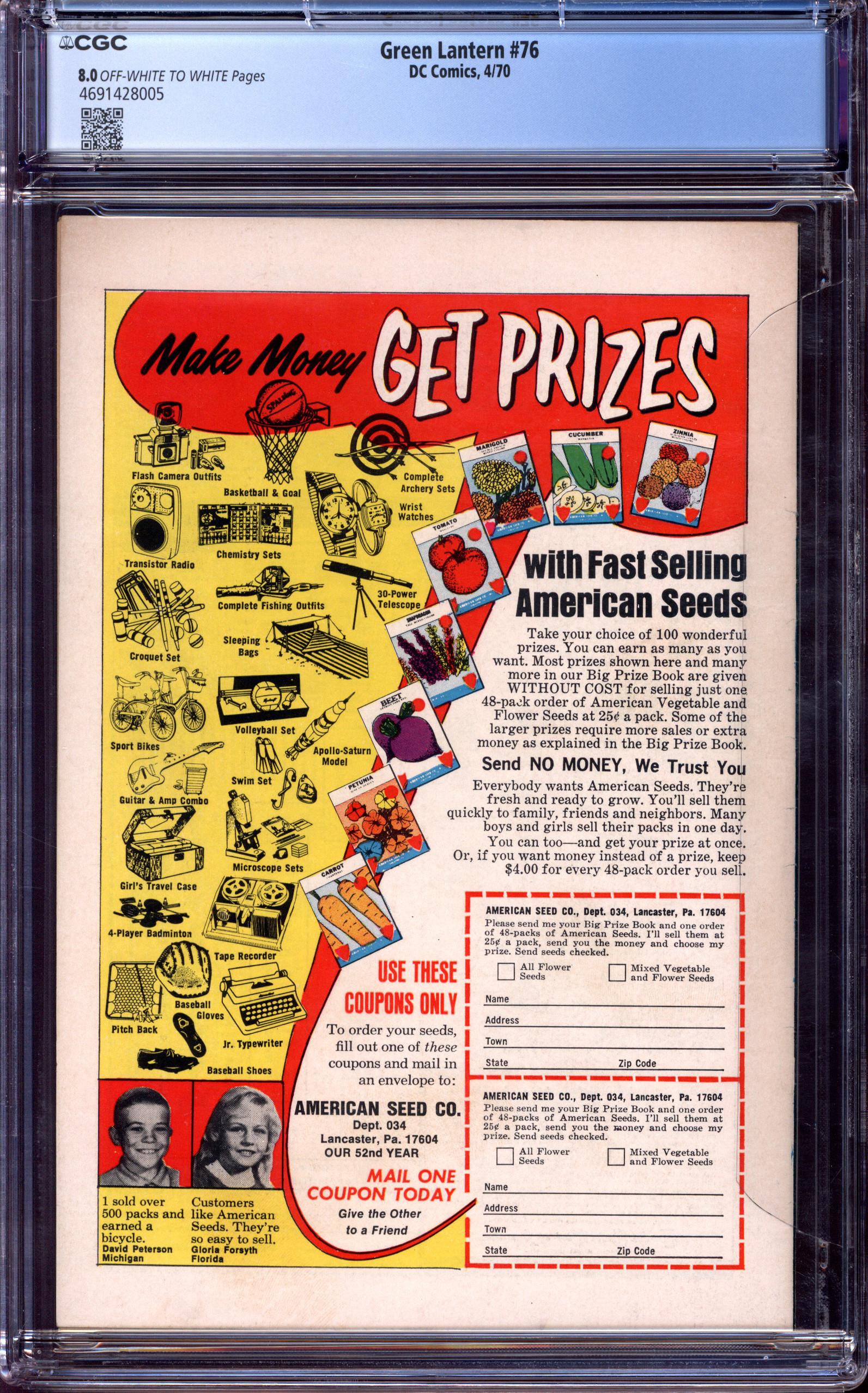 GREEN LANTERN Back Cover