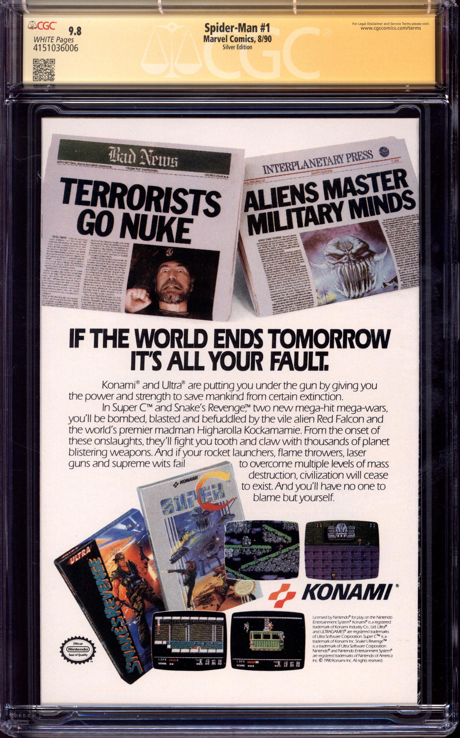 SPIDER-MAN Back Cover