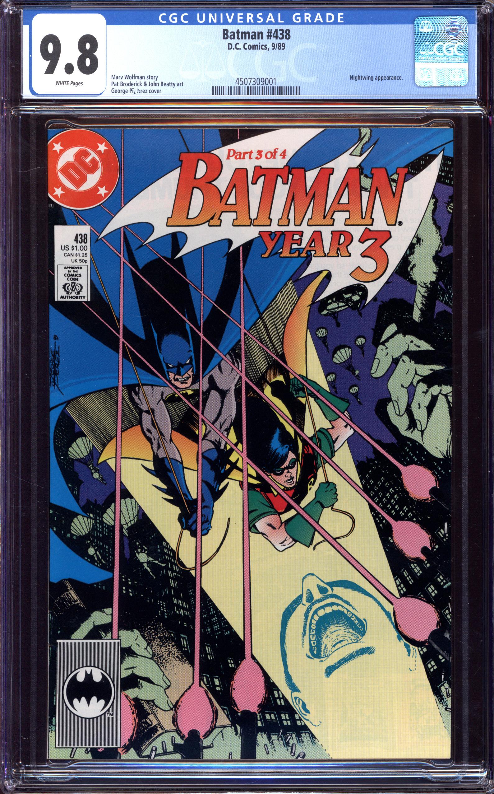 BATMAN #438 CGC 9.8 WHITE PAGES | Reece's Rare Comics