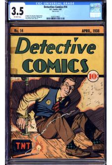 DETECTIVE COMICS #14 CGC 3.5 OW PAGES front cover