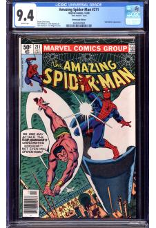 AMAZING SPIDER-MAN #211 CGC 9.4 WHITE PAGES MARK JEWELERS front cover