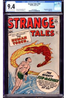 STRANGE TALES #107 CGC 9.4 OW/WH PAGES front cover