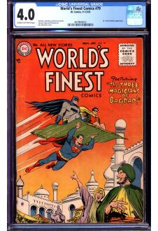 WORLD'S FINEST COMICS #79 CGC 4.0 CR/OW PAGES front cover