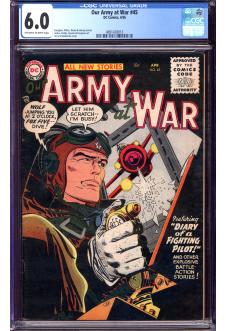OUR ARMY AT WAR #45 CGC 6.0 OW/WH PAGES front cover