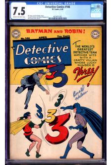 DETECTIVE COMICS #146 CGC 7.5 CR/OW PAGES front cover