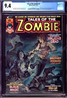 TALES OF THE ZOMBIE #5 CGC 9.4 WHITE PAGES front cover