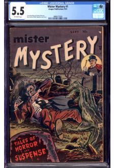 MISTER MYSTERY #1 CGC 5.5 OW PAGES front cover