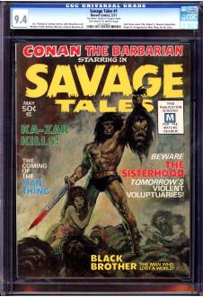 SAVAGE TALES #1 CGC 9.4 OW/WH PAGES front cover