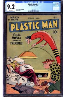 PLASTIC MAN #16 CGC 9.2 WHITE PAGES front cover