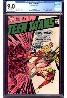 TEEN TITANS #22 CGC 9.0 WHITE PAGES front cover