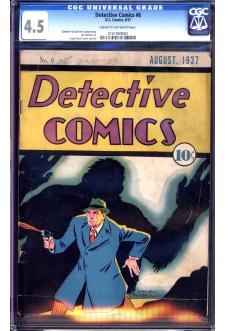 DETECTIVE COMICS #6 CGC 4.5 CR/OW PAGES front cover