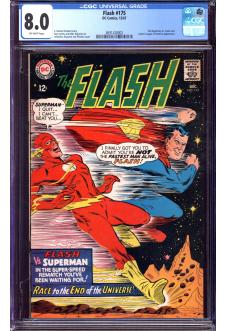 FLASH #175 CGC 8.0 OW PAGES front cover