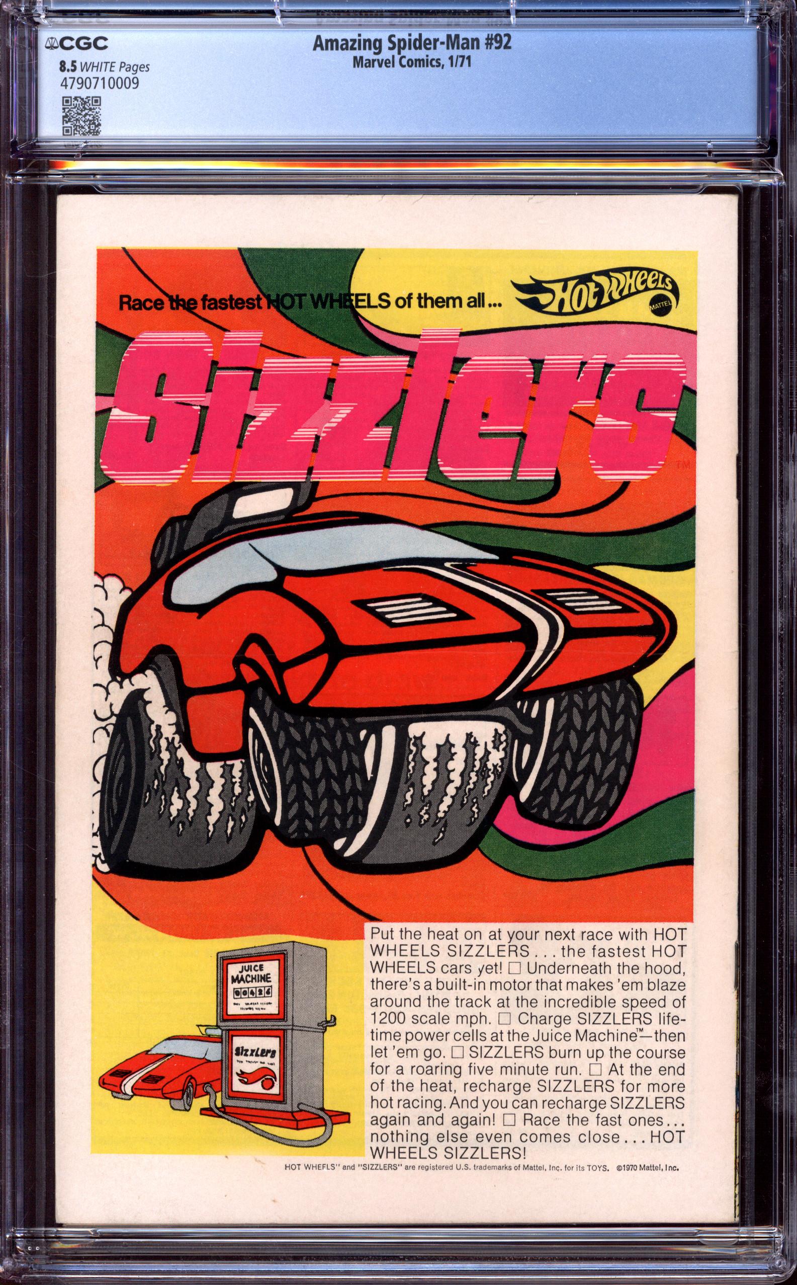 AMAZING SPIDER-MAN Back Cover