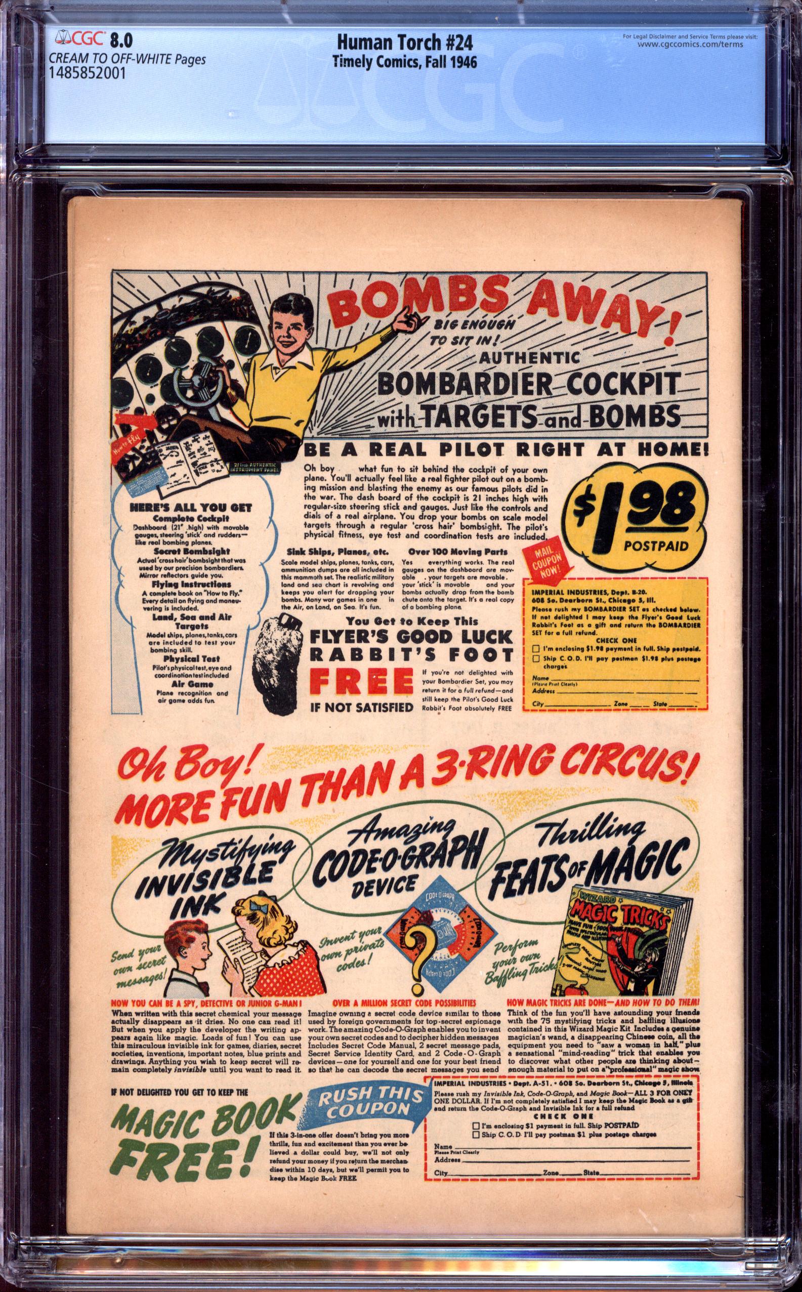 HUMAN TORCH Back Cover