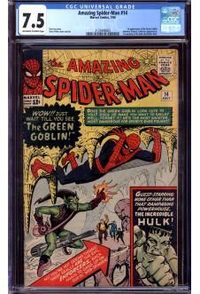 AMAZING SPIDER-MAN #14 CGC 7.5 OW/WH PAGES front cover