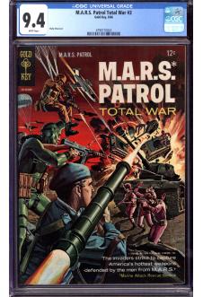 MARS PATROL TOTAL WAR #3 CGC 9.4 WHITE PAGES front cover