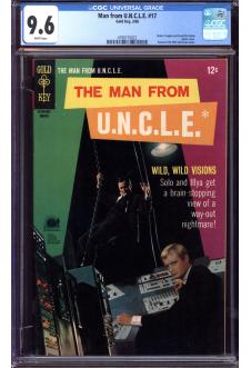 THE MAN FROM UNCLE #17 CGC 9.6 WHITE PAGES front cover