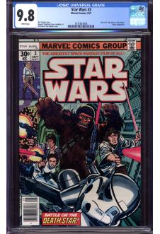 STAR WARS #3 CGC 9.8 WHITE PAGES front cover
