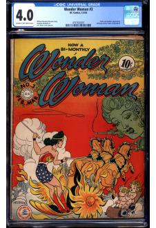 WONDER WOMAN #3 CGC 4.0 CR/OW PAGES front cover