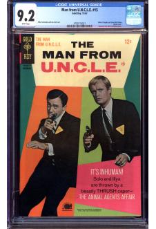 THE MAN FROM UNCLE #15 CGC 9.2 WHITE PAGES front cover