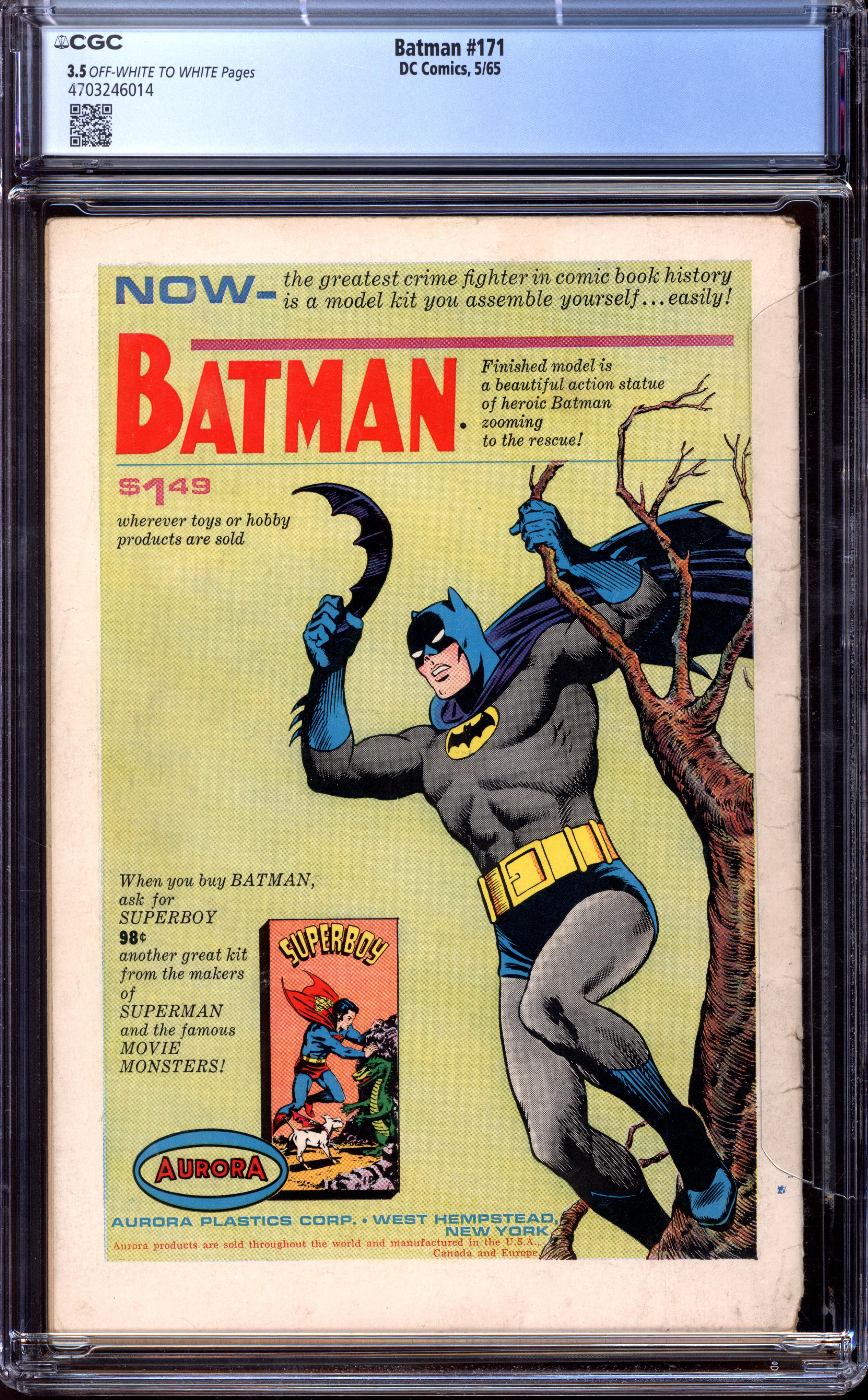 BATMAN Back Cover