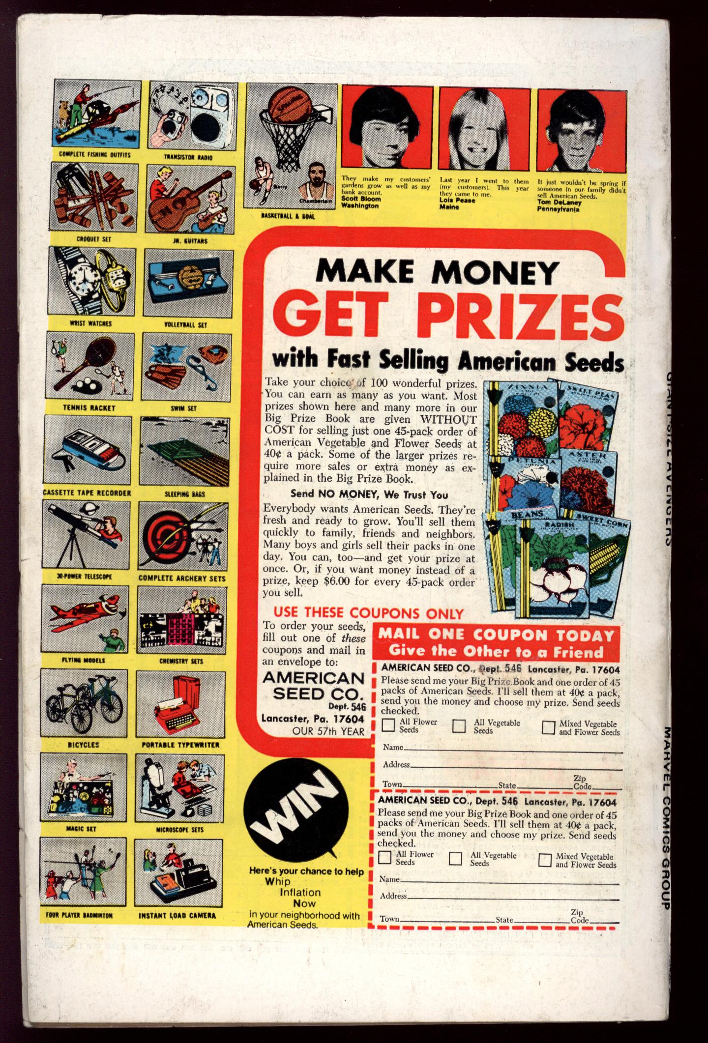 GIANT-SIZE AVENGERS Back Cover