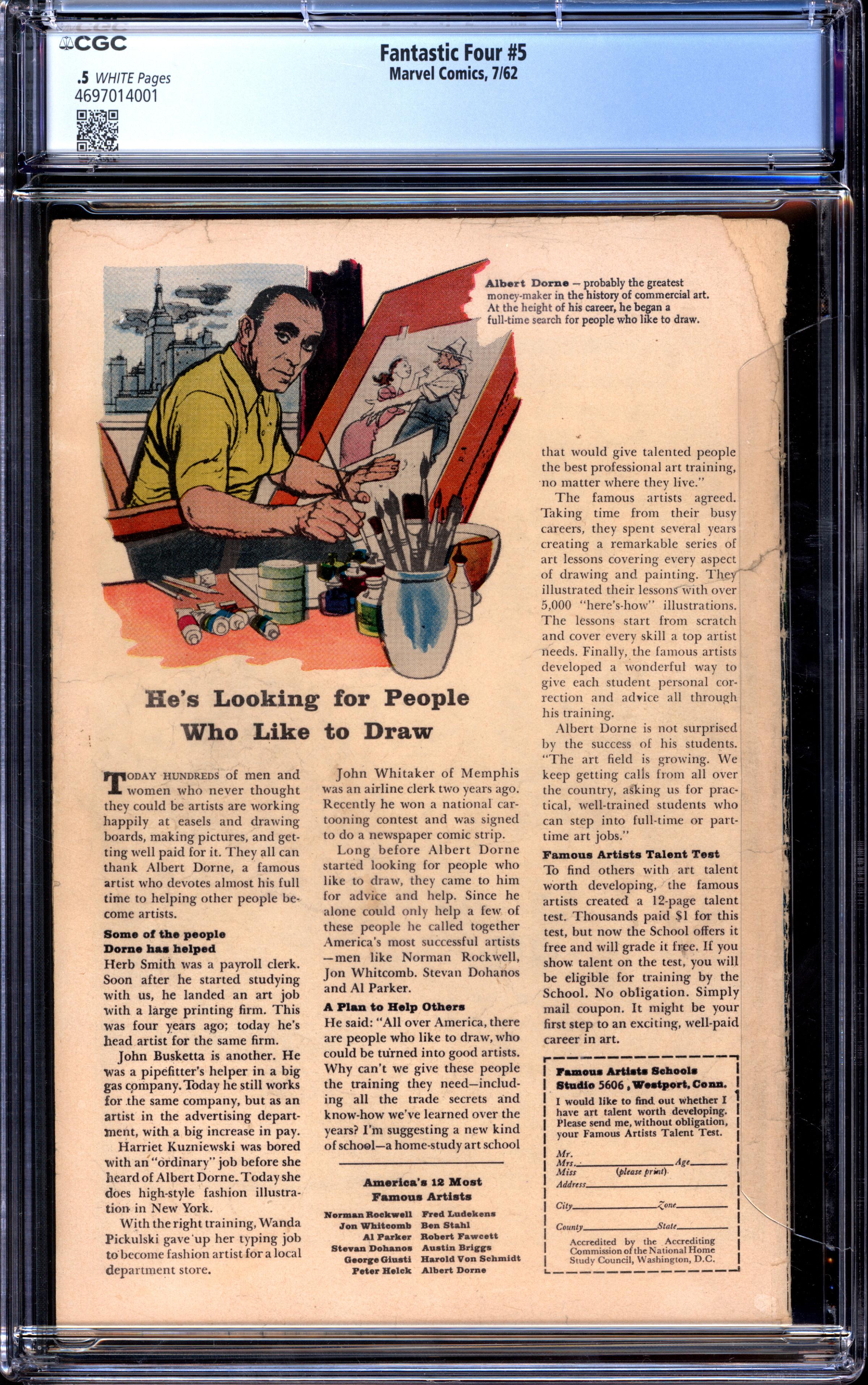 FANTASTIC FOUR Back Cover