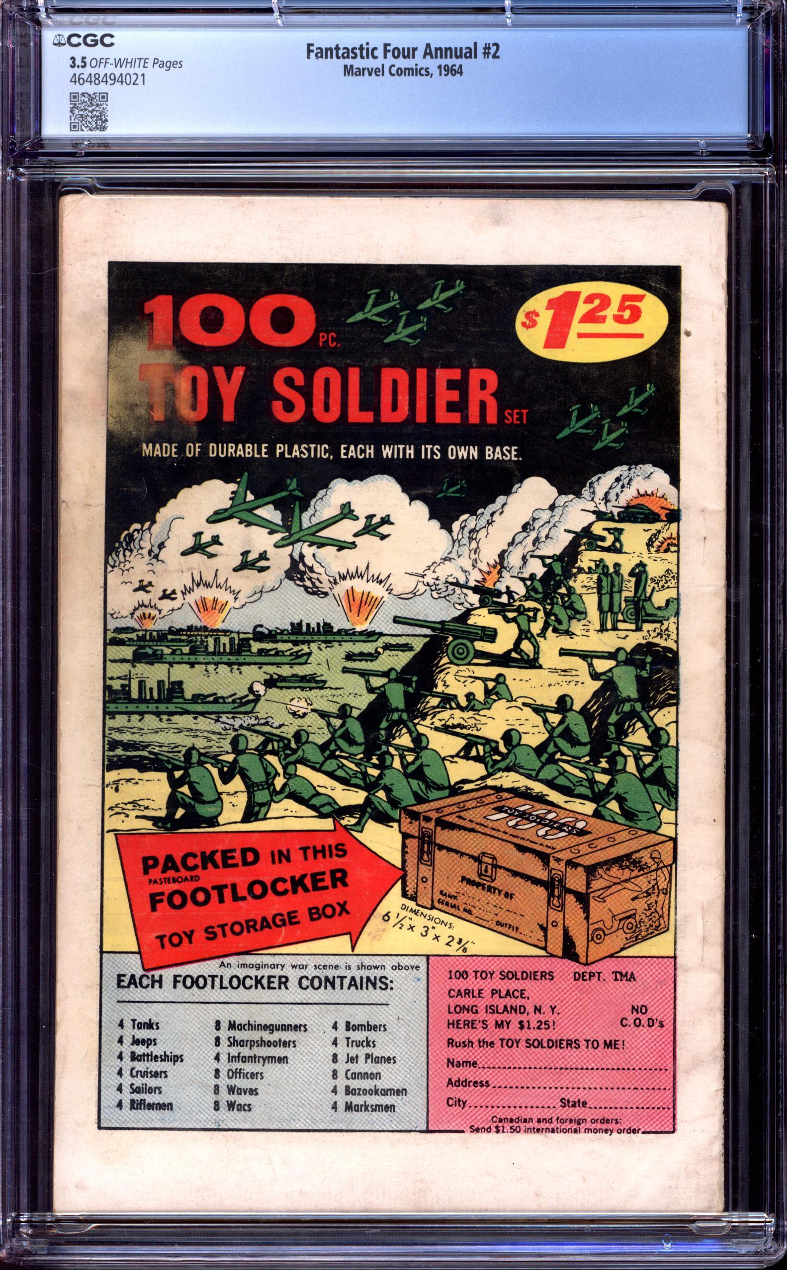 FANTASTIC FOUR ANNUAL Back Cover