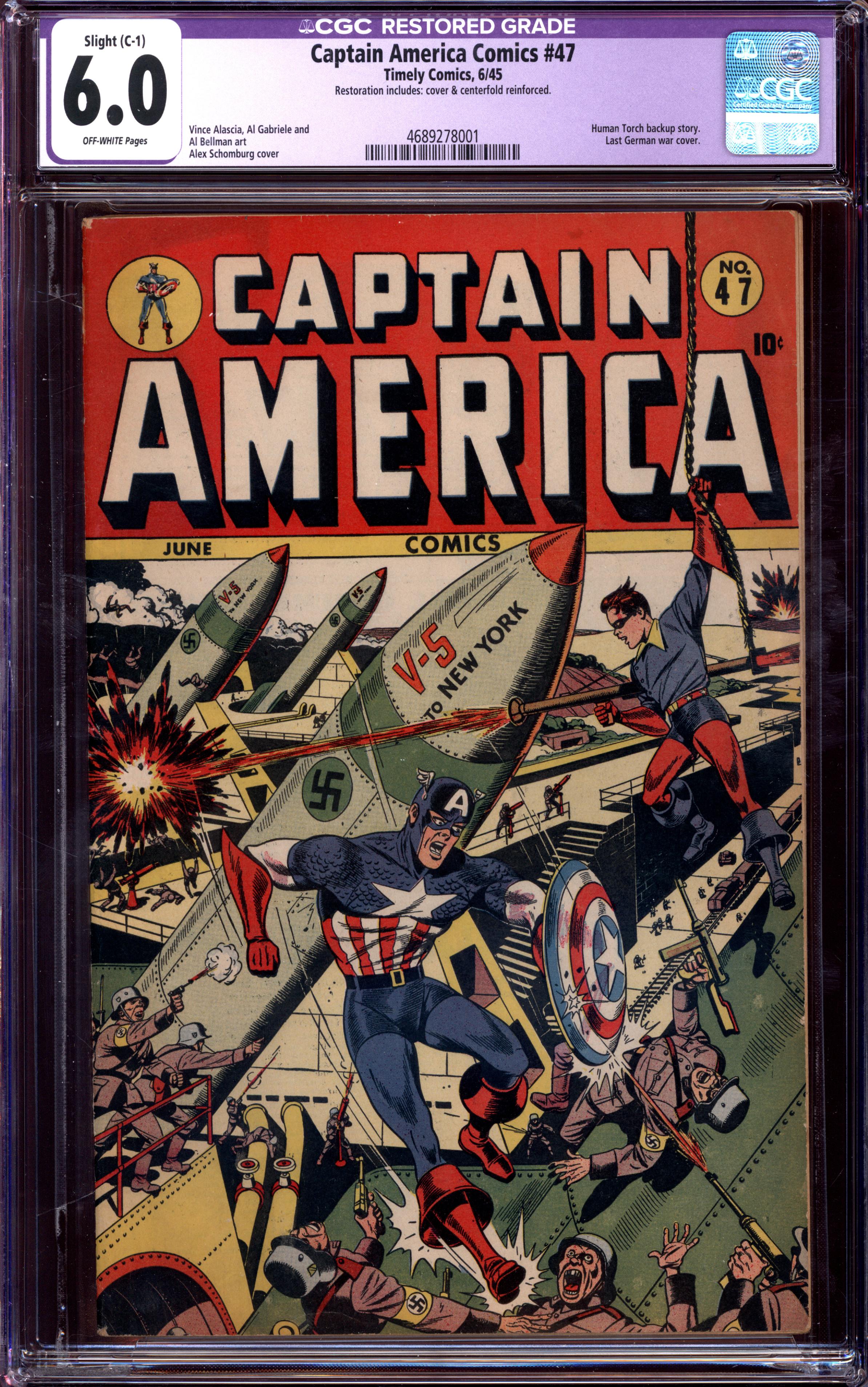 CAPTAIN AMERICA COMICS Front Cover