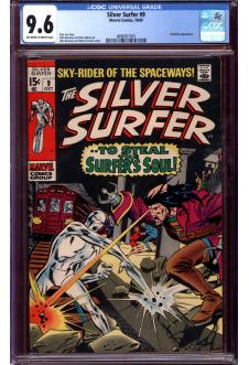 SILVER SURFER #9 CGC 9.6 OW/WH PAGES front cover