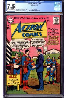 ACTION COMICS #233 CGC 7.5 LT/OW PAGES front cover