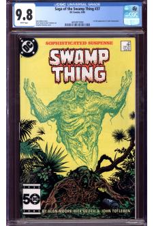 SAGA OF THE SWAMP THING #37 CGC 9.8 WHITE PAGES front cover