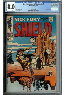 NICK FURY AGENT OF SHIELD #7 CGC 8.0 OW PAGES front cover
