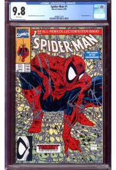 SPIDER-MAN #1 CGC 9.8 WHITE PAGES front cover