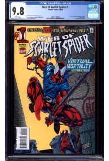 WEB OF SCARLET SPIDER #1 CGC 9.8 WHITE PAGES front cover