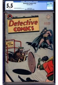 DETECTIVE COMICS #123 CGC 5.5 WHITE PAGES front cover