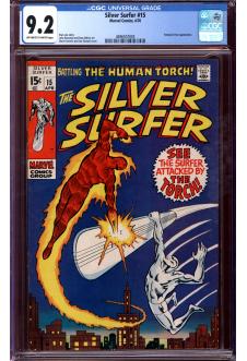 SILVER SURFER #15 CGC 9.2 OW/WH PAGES front cover