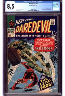 DAREDEVIL #25 CGC 8.5 OW PAGES front cover