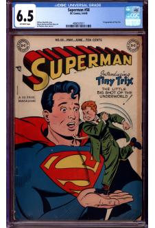 SUPERMAN #58 CGC 6.5 OW PAGES front cover