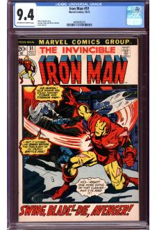 IRON MAN #51 CGC 9.4 OW/WH PAGES front cover