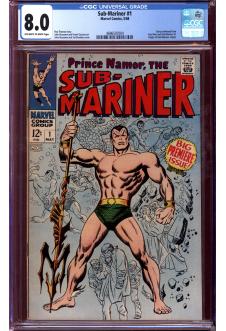 SUB-MARINER #1 CGC 8.0 OW/WH PAGES front cover