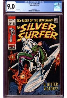 SILVER SURFER #11 CGC 9.0 OW/WH PAGES front cover